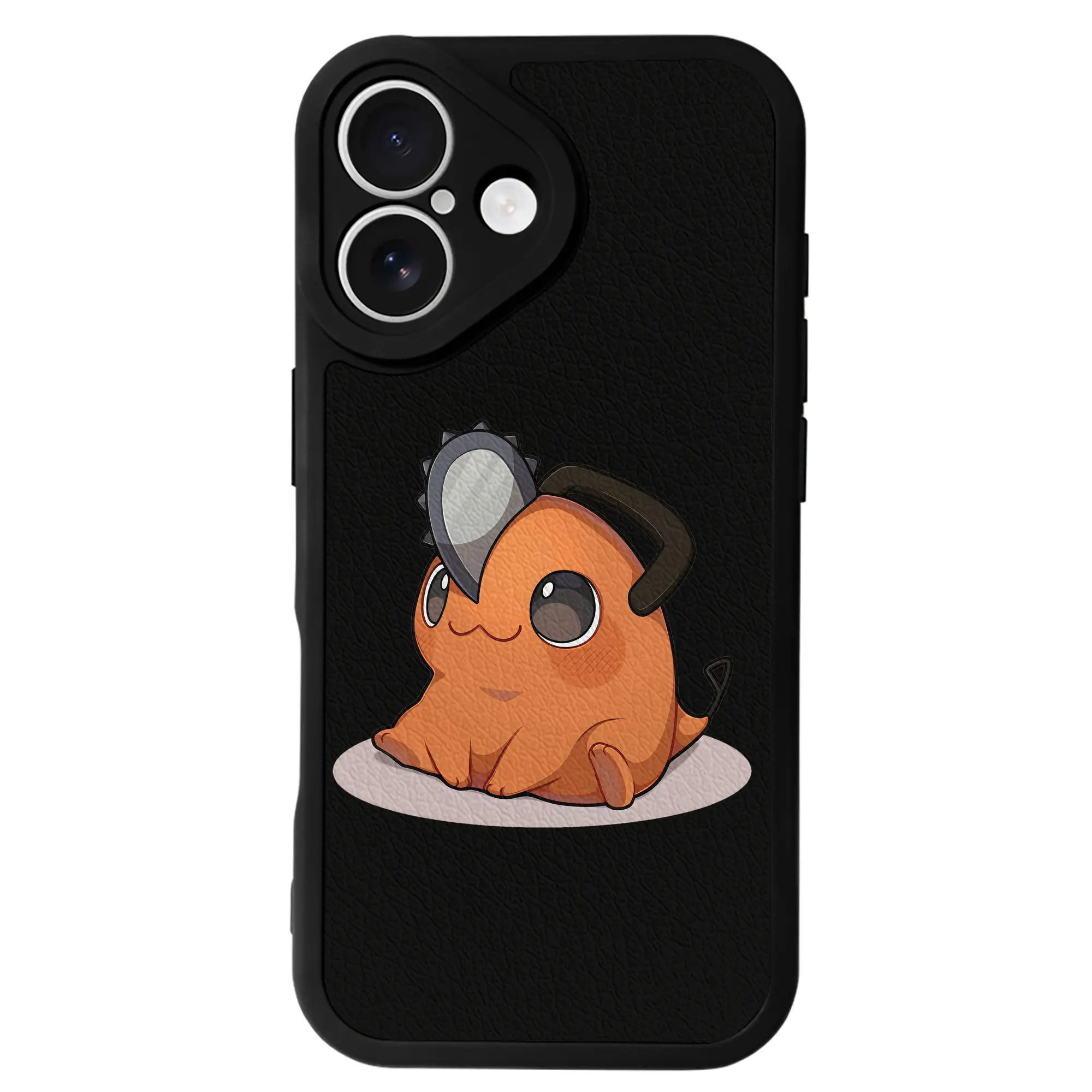 チェンソーマン グッズ,ポチタ - IPhone 16シリーズ対応 ・ シリコンスマホケース ・ レザー調 ・ 高精度フィット ・ 耐衝撃 ・ ワイヤレス充電対応 ・ 精密カット